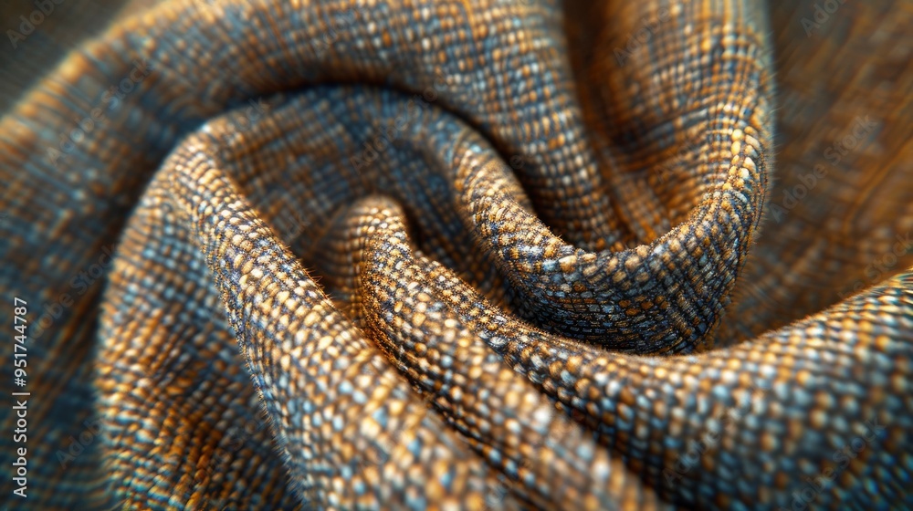 Macro shot of a fabric swatch, focusing on the woven texture and material quality. The image emphasizes the craftsmanship and durability of the fabric. Macro shot of a fabric swatch, focusing on the woven texture and material quality. The image emphasizes the craftsmanship and durability of the fabric.