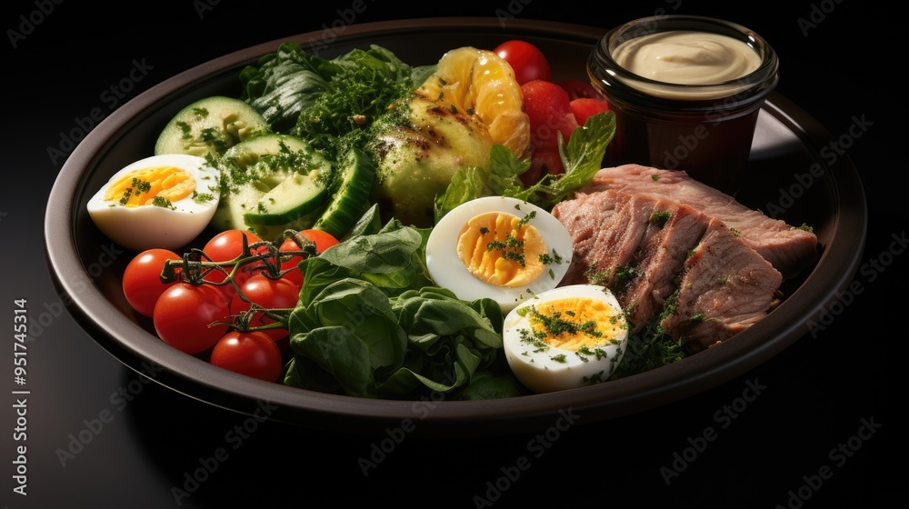 Fit nicoise salad as a balanced meal for health Fit nicoise salad as a balanced meal for health
