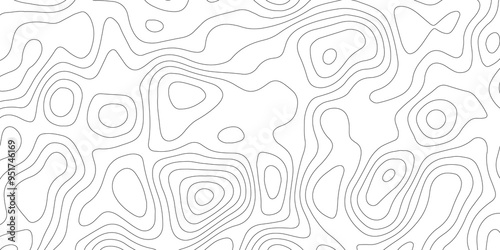 Abstract seamless pattern with lines and stylized height of the topographic contour in lines and topo graphic map design. Cartography, topology, or terrain path concept. 