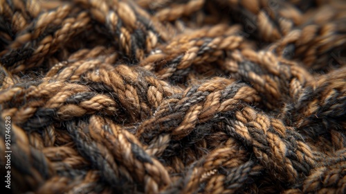 Macro shot of a wool fabric, focusing on the woven texture and soft surface. The image emphasizes the warmth and comfort of the material.