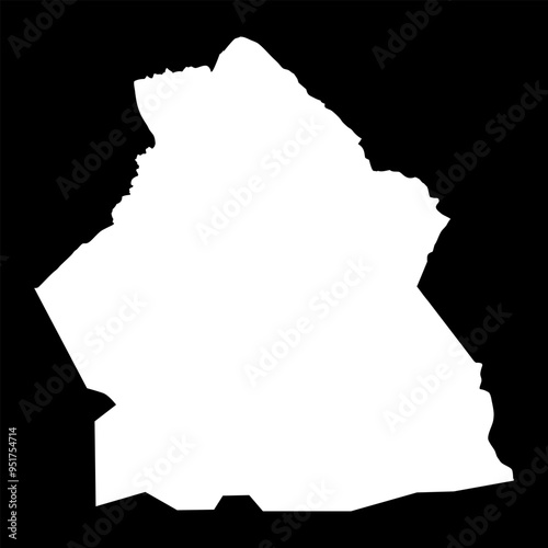 Alibori department map, administrative division of Benin.