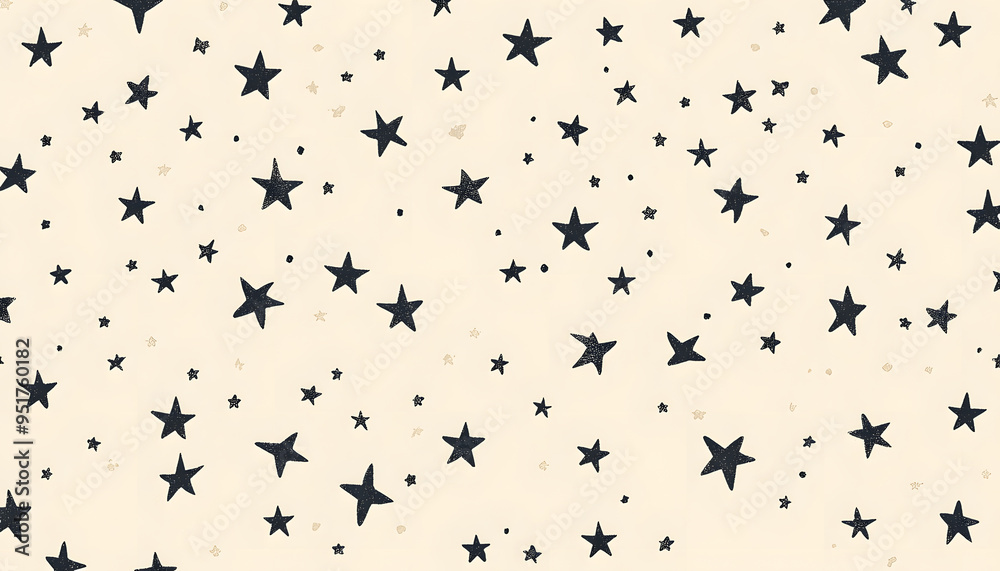 Obraz premium Repeating small icons, like stars, dots, or simple symbols, evenly spaced on a neutral background for a subtle pattern.