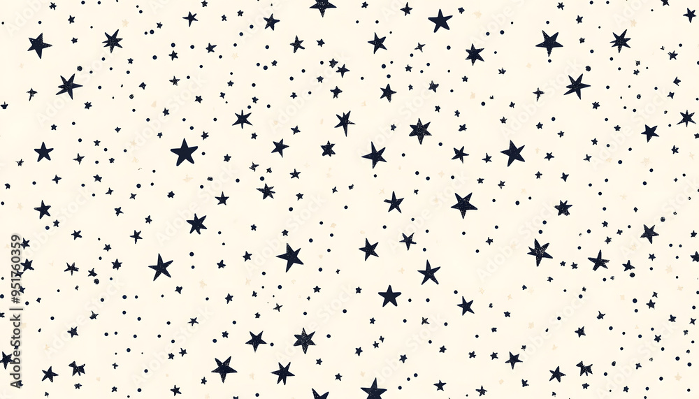 Obraz premium Repeating small icons, like stars, dots, or simple symbols, evenly spaced on a neutral background for a subtle pattern.