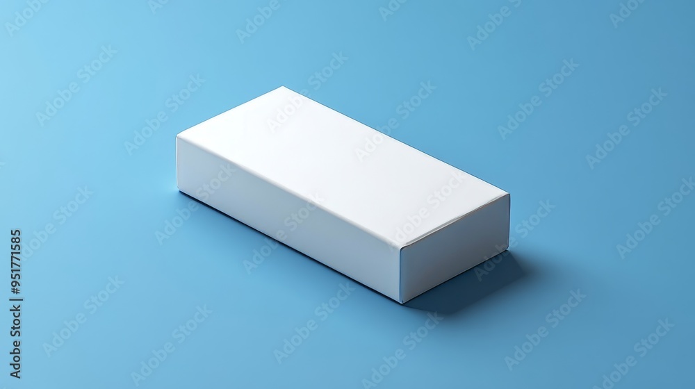 A white box is on a blue background A white box is on a blue background