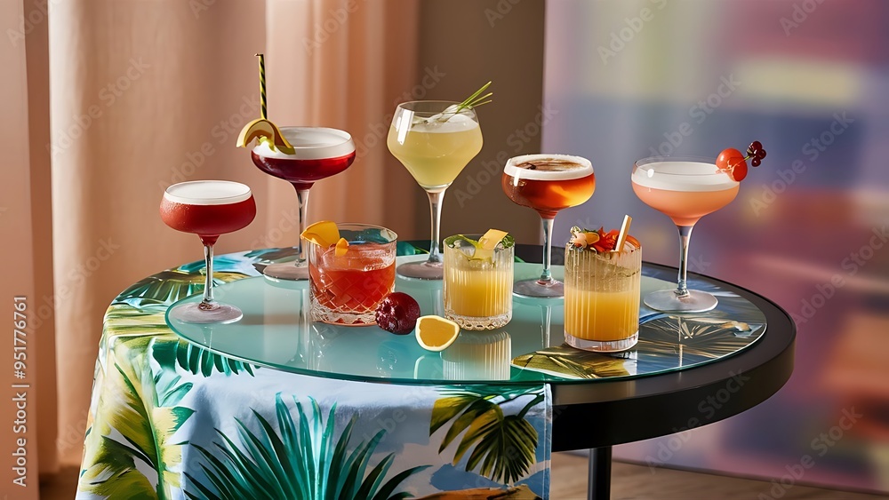 Fototapeta premium Cocktails set.