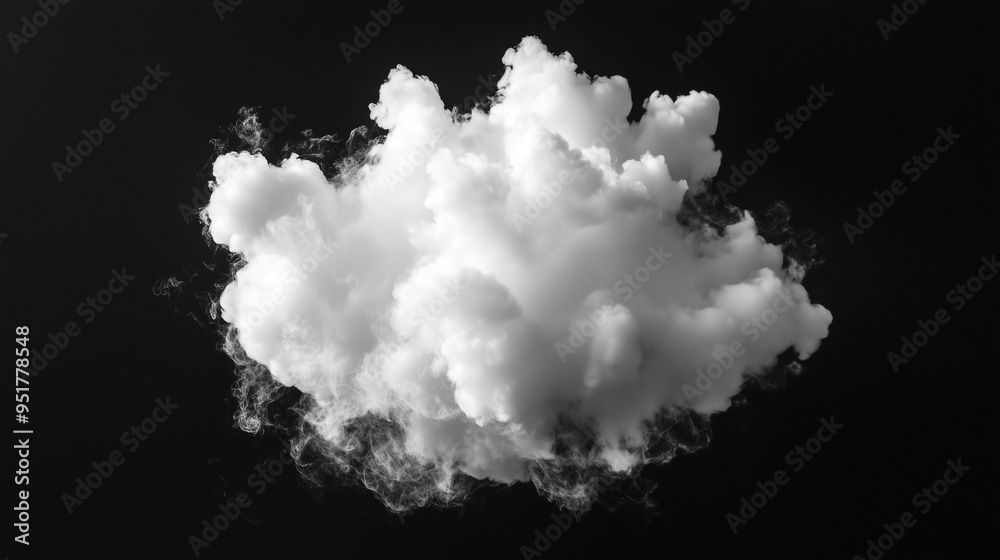 A white cloud isolated on black background. Texture overlays. Design element. A white cloud isolated on black background. Texture overlays. Design element.