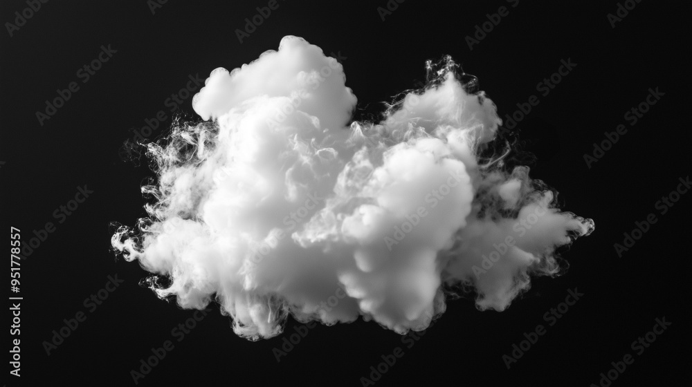 A white cloud isolated on black background. Texture overlays. Design element. A white cloud isolated on black background. Texture overlays. Design element.