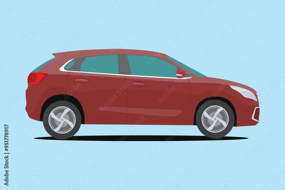 Vector illustration of SUV land vehicle in cartoon flat style. Modern city car, blue sports car vector. Car model with side view. Compact CUV car. Vector illustration of SUV land vehicle in cartoon flat style. Modern city car, blue sports car vector. Car model with side view. Compact CUV car.