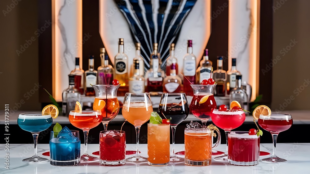 Collection of alcohol coctails and other drinks. Collection of alcohol coctails and other drinks.