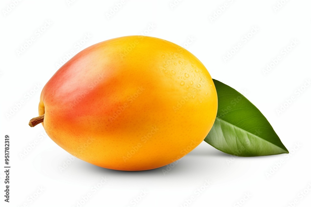 Fresh Mango isolated on white background. Generative ai Fresh Mango isolated on white background. Generative ai