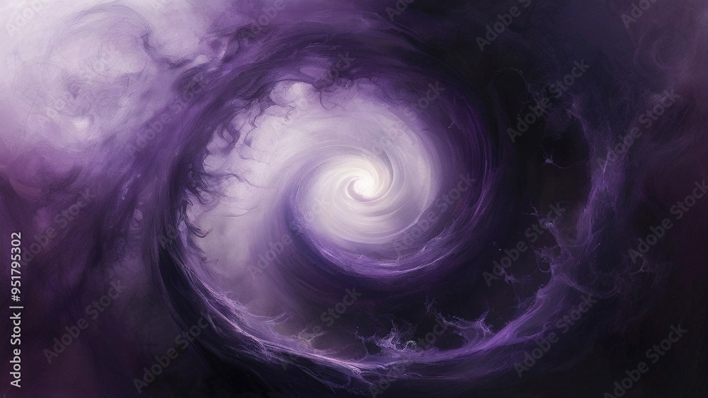 Abstract swirling purple and white vortex with a bright white center. Abstract swirling purple and white vortex with a bright white center.
