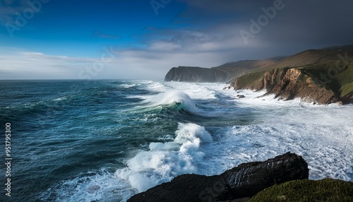 Coastal sea waves