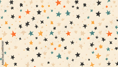 Repeating small icons, like stars, dots, or simple symbols, evenly spaced on a neutral background for a subtle pattern.