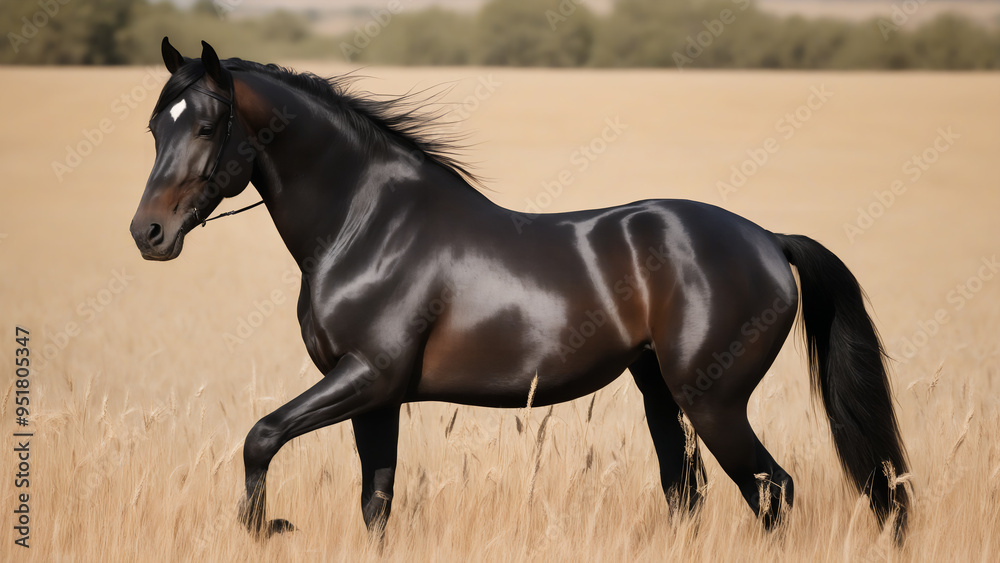 beautiful horse walks across the field
beautiful horse walks across the field