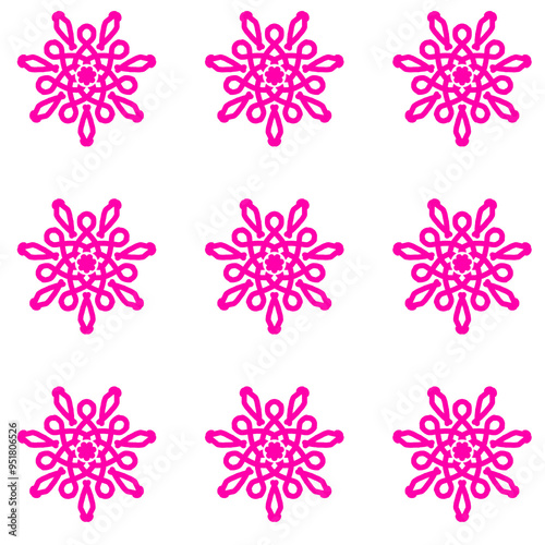set of four snowflake