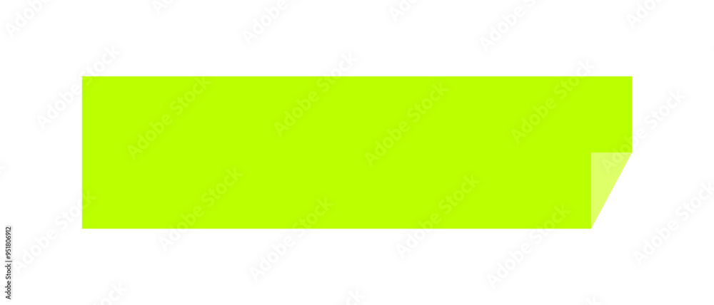 Folded empty paper pages. Glued paper wrinkled effect. Green horizontal paper corner rolled up. Folded empty paper pages. Glued paper wrinkled effect. Green horizontal paper corner rolled up.