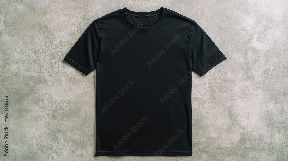 Blank black t-shirt with a subtle ghostly shadow effect, minimal Halloween theme, T-shirt mockup, Concept eerie simplicity Blank black t-shirt with a subtle ghostly shadow effect, minimal Halloween theme, T-shirt mockup, Concept eerie simplicity
