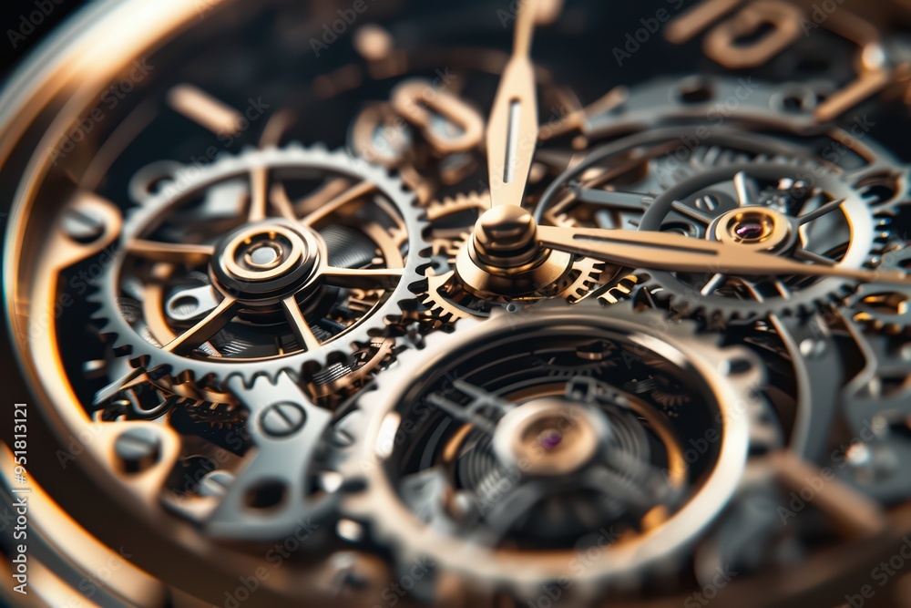 An intricate close-up of a mechanical watch, showcasing the detailed gears and craftsmanship of timekeeping technology. An intricate close-up of a mechanical watch, showcasing the detailed gears and craftsmanship of timekeeping technology.