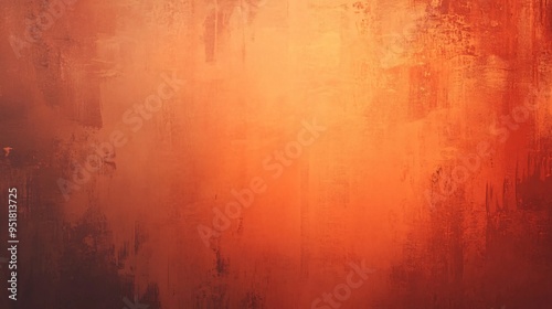 Abstract artwork featuring warm shades of orange and deep textures.