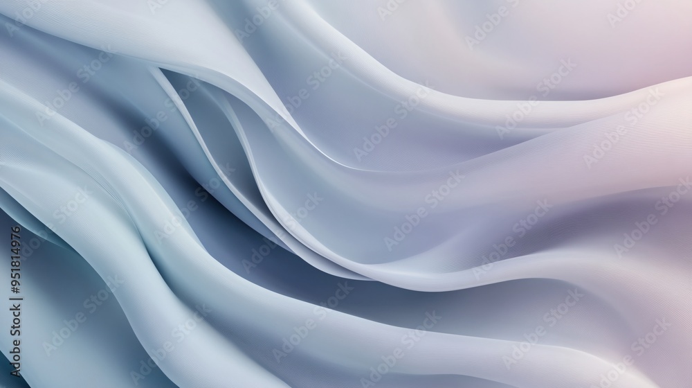 Soft flowing silk fabric in shades of blue and white creating an elegant and calming atmosphere. Soft flowing silk fabric in shades of blue and white creating an elegant and calming atmosphere.