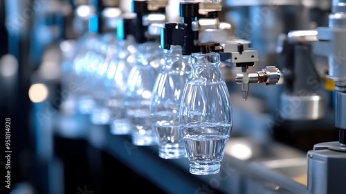 Automated Bottle Production Process in a Modern Factory