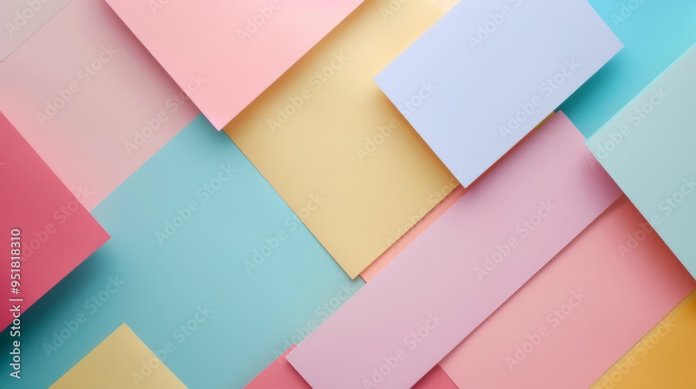 Overlapping pastel-colored paper sheets create a stylish and minimalistic backdrop, perfect for design inspiration and aesthetics. Overlapping pastel-colored paper sheets create a stylish and minimalistic backdrop, perfect for design inspiration and aesthetics.