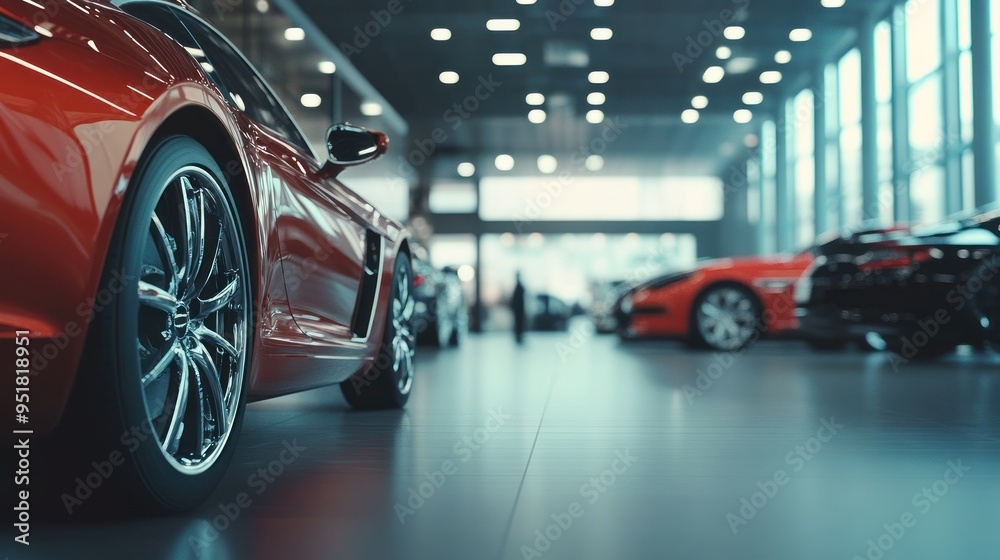 Red Sports Car Showroom Red Sports Car Showroom