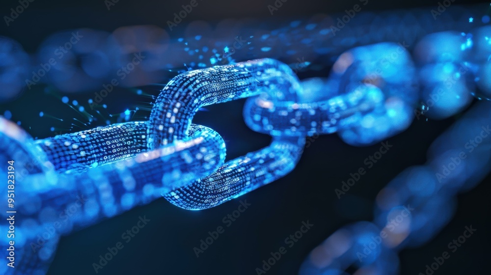 Digital Chain Link Abstract Technology Background Digital Chain Link Abstract Technology Background