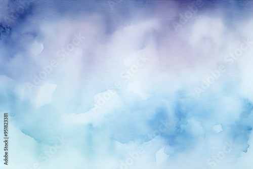 A serene watercolor background featuring soft hues of blue and purple, perfect for artistic and calming designs.