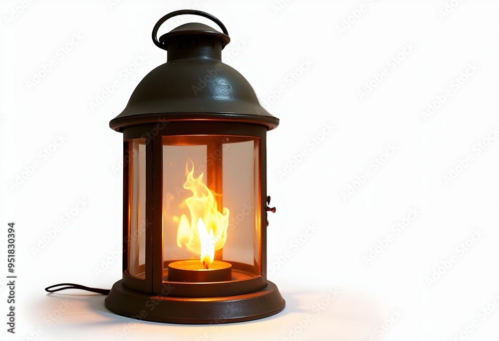 Rustic Lantern with Candle Flame for Cozy Home Decor Rustic Lantern with Candle Flame for Cozy Home Decor