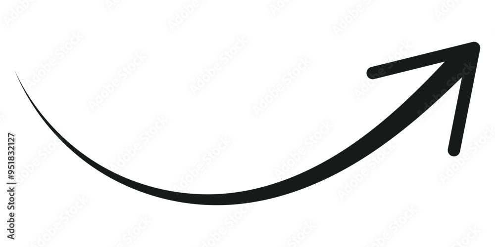 curve arrow graph moving up direction. Curve arrow vector icon. Arrow vector. curve arrow graph moving up direction. Curve arrow vector icon. Arrow vector.