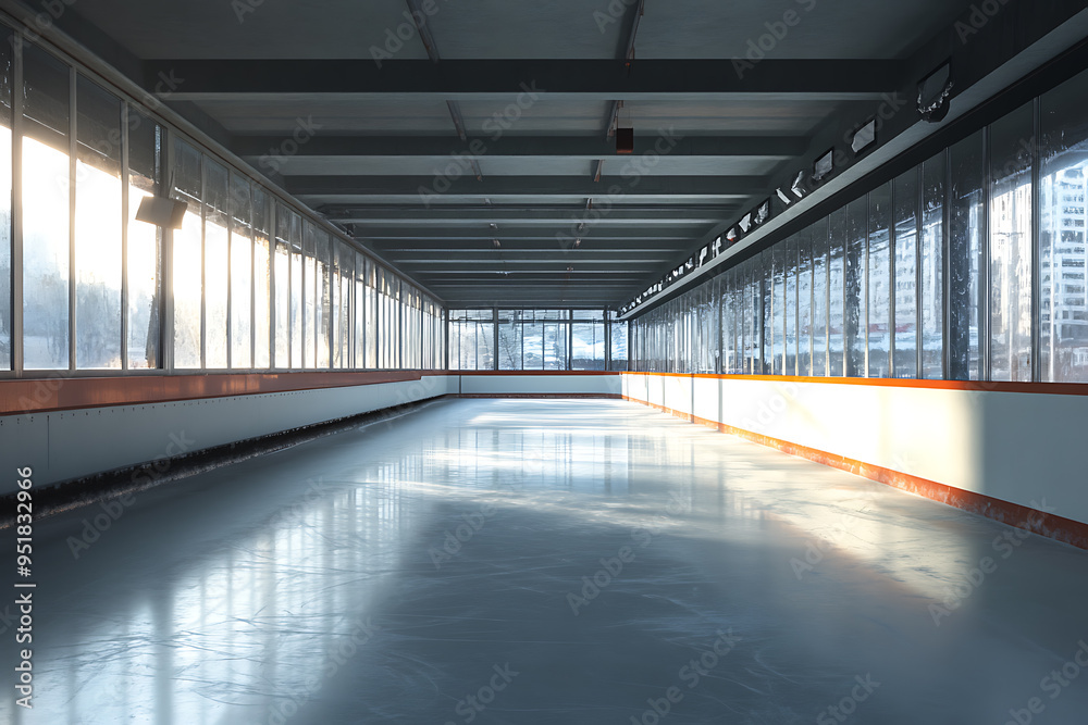 Ice skating rink for skating, featuring a smooth, frozen surface ideal for recreational and professional ice skating activities. Ice skating rink for skating, featuring a smooth, frozen surface ideal for recreational and professional ice skating activities.