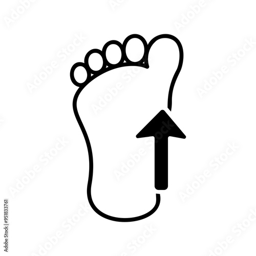 green footprint arrow