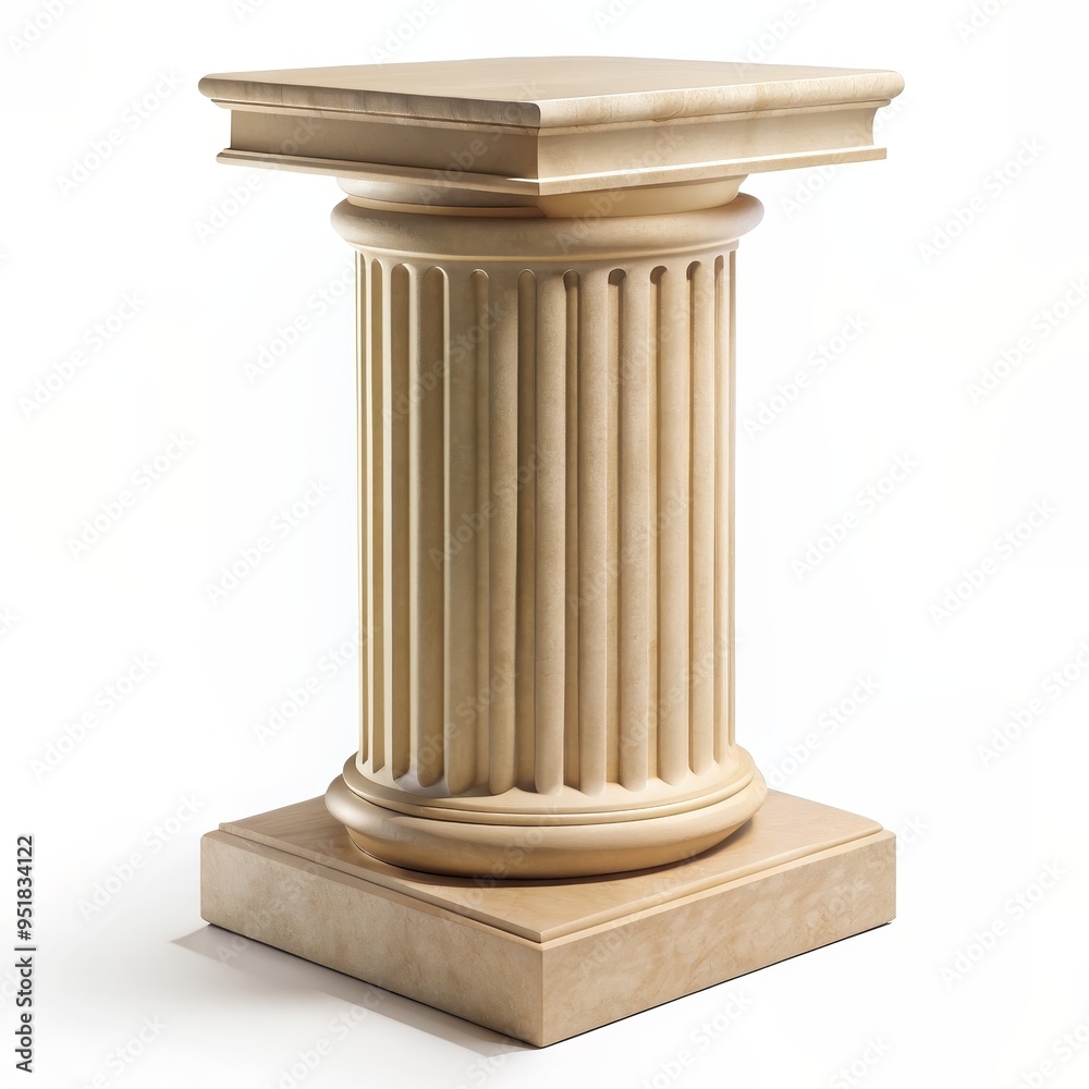 3D Render of a Classic Stone Column, 3D Rendering, Column, Stone, Architecture 3D Render of a Classic Stone Column, 3D Rendering, Column, Stone, Architecture