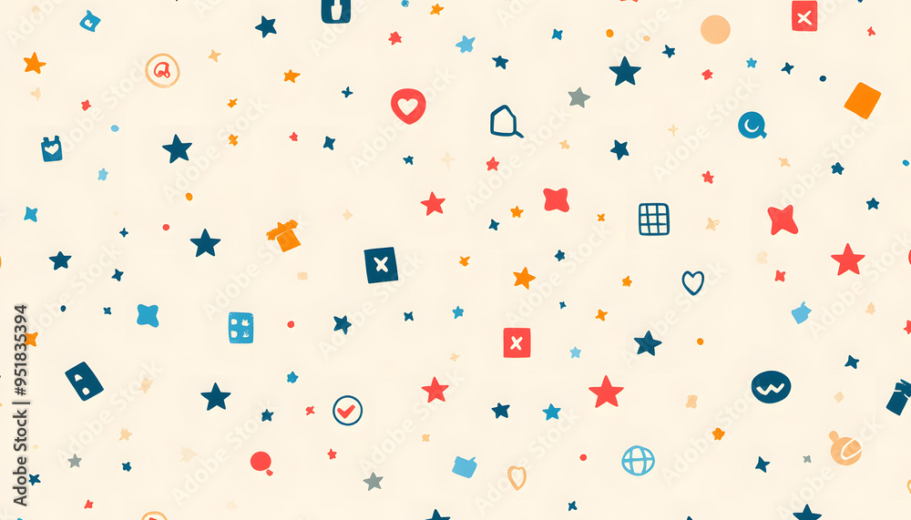 Repeating small icons, like stars, dots, or simple symbols, evenly spaced on a neutral background for a subtle pattern. Repeating small icons, like stars, dots, or simple symbols, evenly spaced on a neutral background for a subtle pattern.