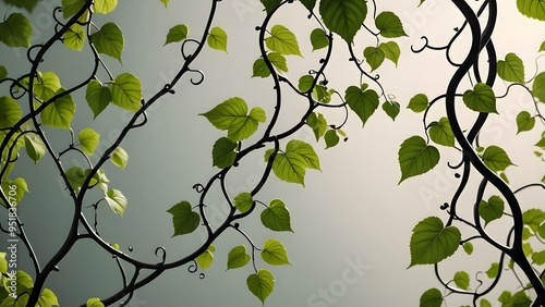 Leaves and vines background