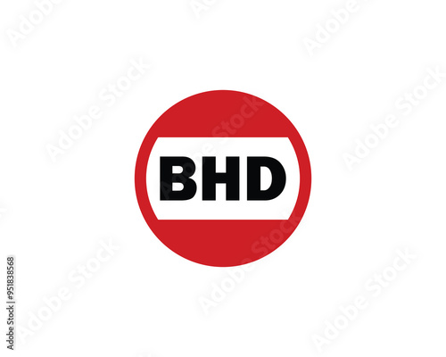 BHD logo design vector template. BHD photo