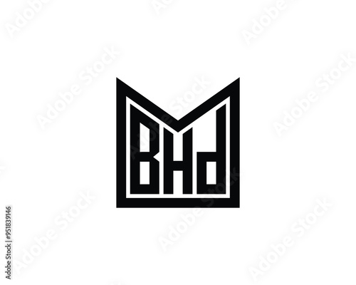 BHD logo design vector template. BHD photo