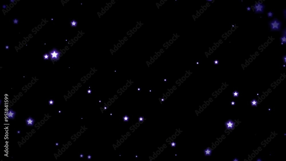 Stars particle animation video, background with stars