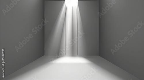 Abstract grey background. Empty room with spotlight effect. Vector EPS10 Graphic art design. 