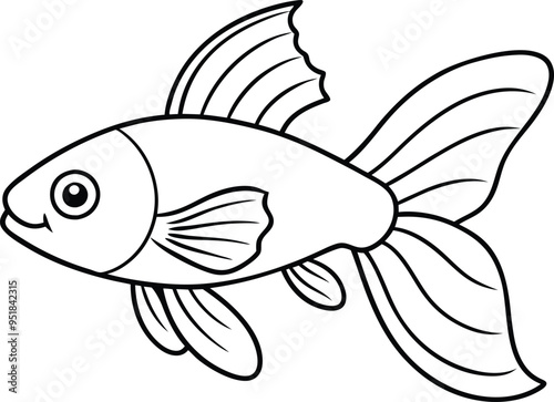 Elegant Fish Outline Design