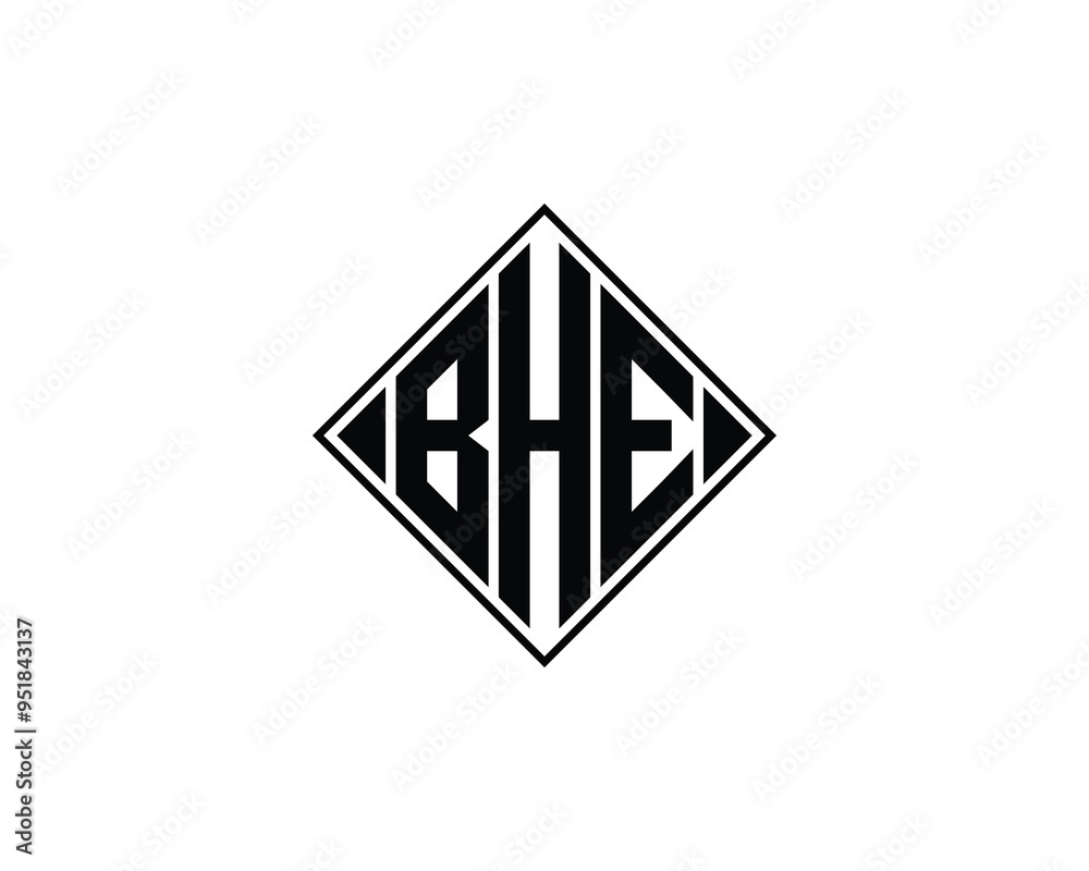 BHE logo design vector template. BHE