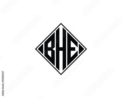 BHE logo design vector template. BHE