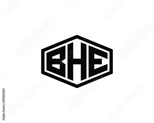 BHE logo design vector template. BHE