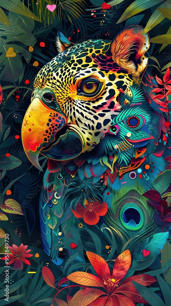 Peacock colorful, vertical Peacock colorful, vertical