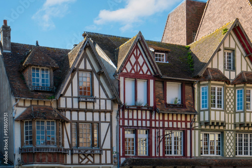 Maisons normandes à Deauville photo