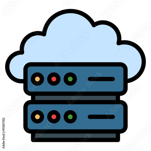 Cloud Computing Icon Element For Design