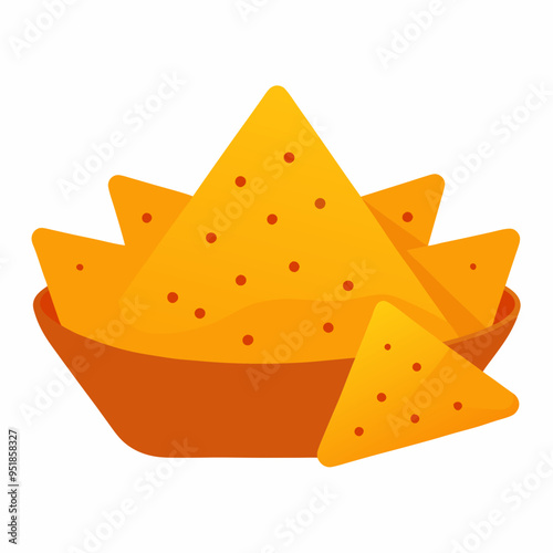Nachos Illustration Vector - Ideal for Culinary and Recipe Projects