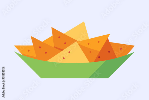 Nachos Illustration Vector - Ideal for Culinary and Recipe Projects