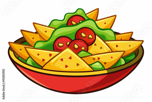 Nachos Illustration Vector - Ideal for Culinary and Recipe Projects